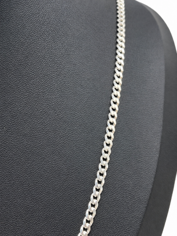 Detail gourmetschakel zilveren ketting KEZ0410